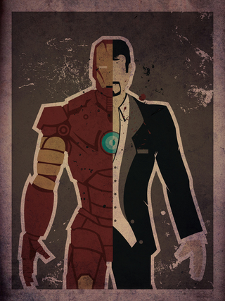 Illustration for article titled Minimalist superhero posters bisect Batgirl and Spider-Man into their alter egos